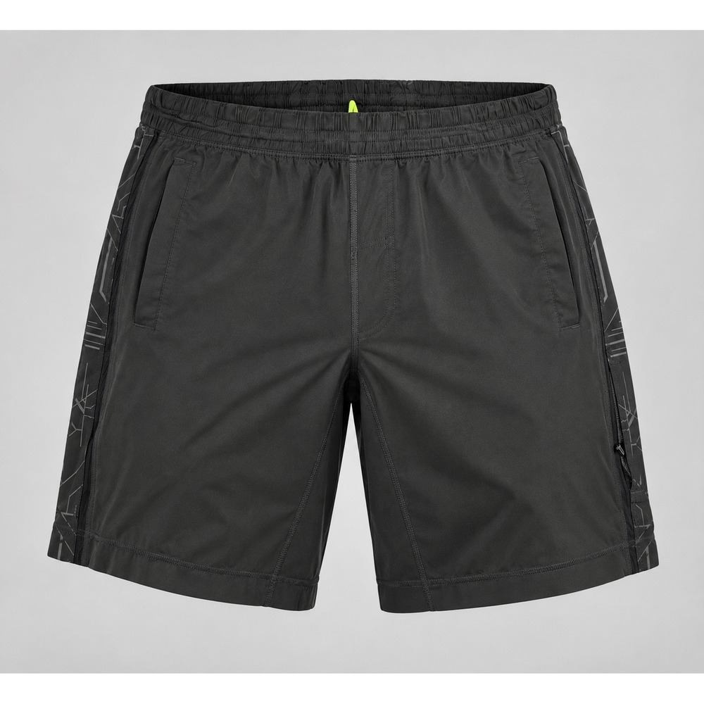Lululemon Mens Black Geometric Circuit Pattern Lined Athletic Shorts Size L 34in